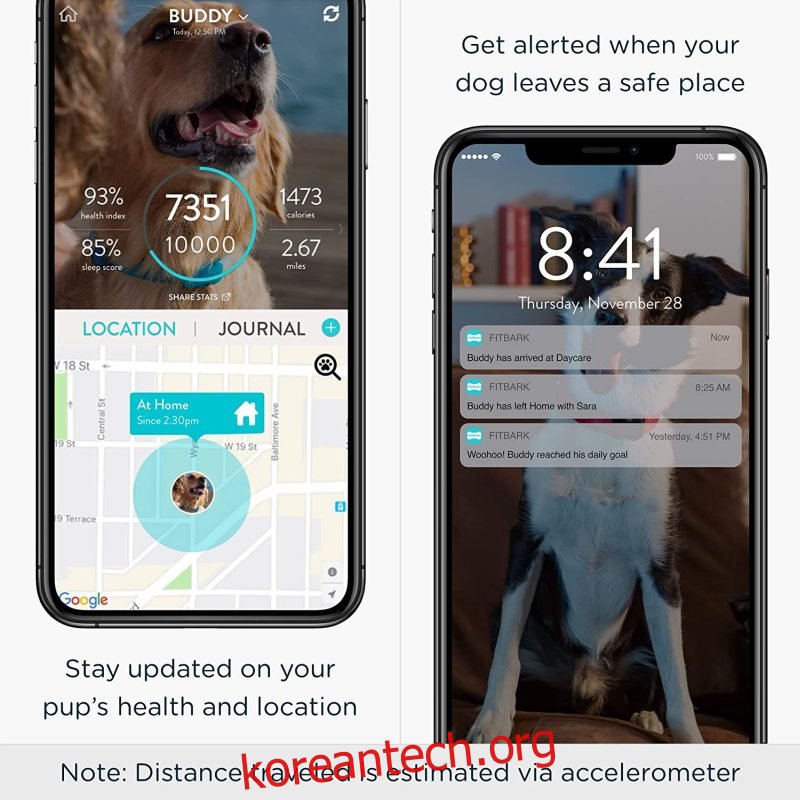 FitBark GPS 개 추적기 |  건강 및 위치 애완 동물 추적 스마트 칼라