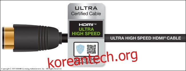 HDMI 2.1 호환 케이블 